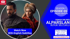 Alparslan Buyuk Selcuklu Chapter 5 scene showing Seljuk warriors and Alparslan planning strategy during a tense political moment