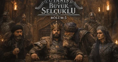 Uyanis Buyuk Selcuklu Chapter 5 scene showing Sultan Melikshah and Seljuk warriors planning a strategic campaign