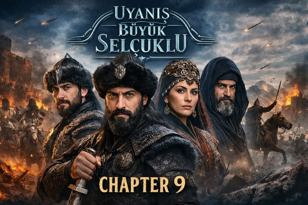 Uyanis Buyuk Selcuklu Chapter 9 scene showing Sultan Melikshah and Seljuk warriors preparing for a strategic campaign